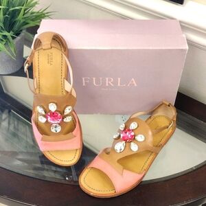 FURLA women's luxury pony Cherie sandals